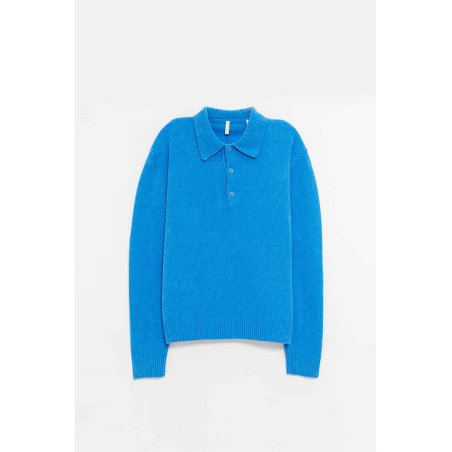 SUNFLOWER BLUE CHENILE POLO